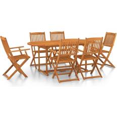 vidaXL 3086970 Patio Dining Set, 1 Table incl. 6 Chairs