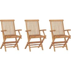 vidaXL 315444 3-pack Garden Dining Chair