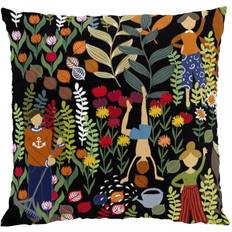Arvidssons Textil Trädgård kuddfodral Cushion Cover Black, Orange (45x45cm)