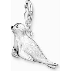 Thomas Sabo Robe Charm Pendant - Silver/Black