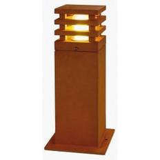 Orange Pole Lighting SLV Rusty Square Bollard 40cm