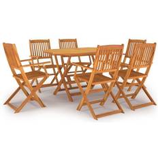 vidaXL 3086997 Patio Dining Set, 1 Table incl. 6 Chairs