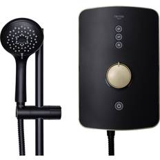 Without Shower Rail Kits & Handsets Triton Amala Electric Shower Black, Brass