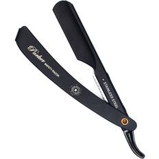 Parker Shaving PTBMETAL-Black Steel Push Type Barber/Straight Razor