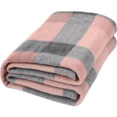 Dreamscene Winter Check Blankets Grey, Beige, Black, Natural, Blue, Silver, Pink (152.4x127cm)