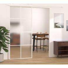 vidaXL Sliding Door Frosted ESG Sliding Door Clear Glass (90x)