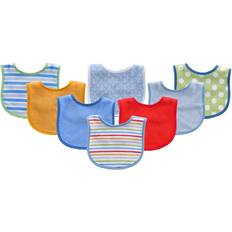 Luvable Friends Drooler Bibs, 8-Pack, One Size Blue ONE SIZE