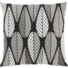 Arvidssons Textil Blader Cushion Cover Black, Grey, White
