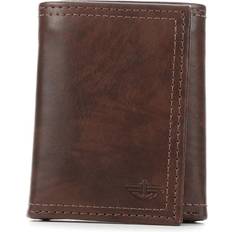 Dockers RFID Trifold Wallet with Zipper Inner - Brown