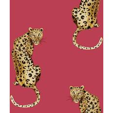 NextWall Daisy Bennett Leopard King Red Peel & Stick Wallpaper