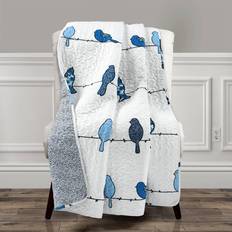 Lush Decor Rowley Birds Animal Print Blankets Blue