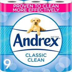 Andrex Cleaning Equipment & Cleaning Agents Andrex Classic Clean Toilet Roll 9-pack