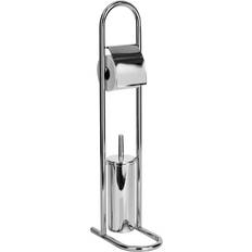 Silver Toilet Accessories Premier Housewares Standing Chrome Brush