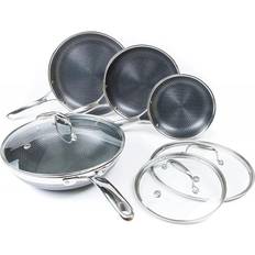 HexClad Cookware Sets HexClad Hybrid Cookware Set with lid 7 Parts