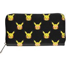 Difuzed Pokemon Purse Pikachu Face all over print Official Black Zip Around