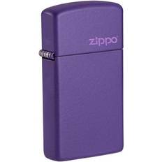 Zippo Slim Purple Matte with Logo Pocket Lighter