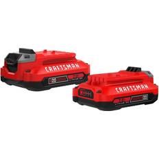 Craftsman V20 Lithium Ion Battery, 2.0-Amp Hour, 2 Pack (CMCB202-2) Red