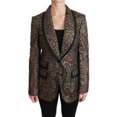 Gold - Women Blazers Dolce & Gabbana Lace Blazer Coat Floral Jacket