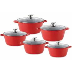 Red Cookware Sets Sq Professional Nea Cookware Set with lid 5 Parts