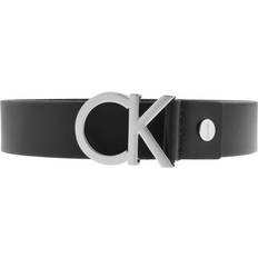 Belts Calvin Klein Leather Logo Belt - Black