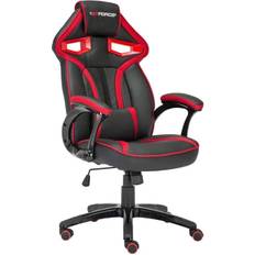 Gtforce roadster i red black sport racing car office chair leather gaming desk