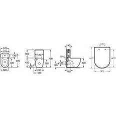 Roca Meridian Easy Clean Close Coupled Fully Shrouded Compact Toilet Pan Cistern & Soft Close Seat