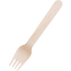 Fiesta Green Biodegradable Disposable Wooden Forks (Pack of 100)