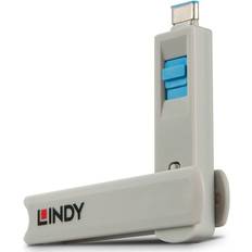 Lindy USB Type C Port Blocker blue.