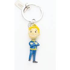 Fallout Vault Boy & Logo 3D Metal Keychain Key ring
