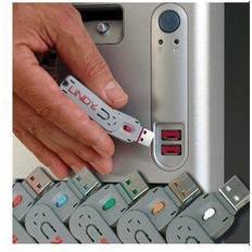 Lindy USB Port Locks 4xGreen+Key. Product key C