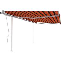 vidaXL Manual Retractable Awning with Posts