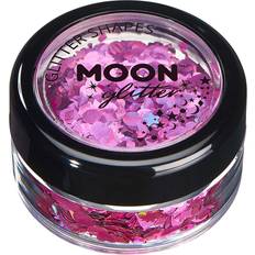 Smiffys (Pink) Moon Glitter Holographic Glitter Shapes 3g