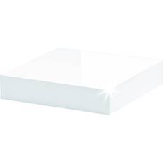 Dolle (250x250x50mm) Gloss White Floating Shelf, Storage White Shelves