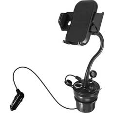 Macally 8 in. Long Neck Adjustable Car Cup Holder Phone Mount