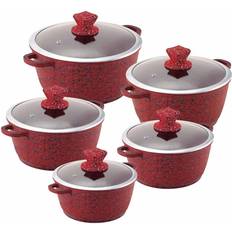 Red Cookware Sets Sq Professional Nessa Granum Cookware Set with lid 5 Parts