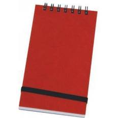 Red Notepads 76x127mm Wirebound Pressboard Cover