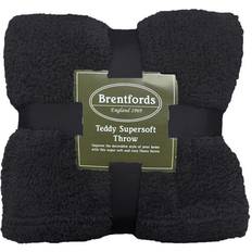 Brentfords Teddy Fleece Large Blankets Black