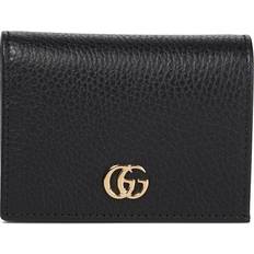 Gucci Note Compartments Wallets Gucci GG Marmont Grained-leather Wallet - Black