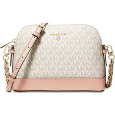 Michael Kors Large Logo Dome Crossbody Bag - Vanilla/Soft Pink