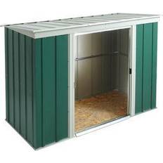 Arrow Greenvale 8X4 Pent Green & White Metal Shed With