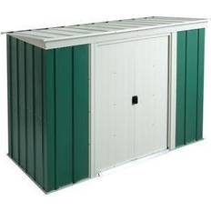 Arrow Greenvale 6X4 Pent Green & White Metal Shed With