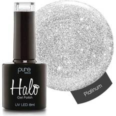 Halo by Pure Nails Gel Nails Silvers 8Ml Platinum