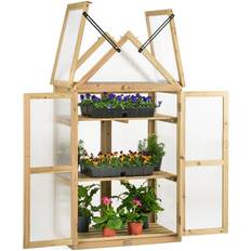 Christow Tall Cold Frame Greenhouse Natural