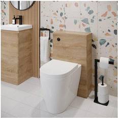 Regis Wood Back To Wall Toilet Unit with Bordeaux Toilet 500mm