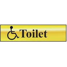 Scan Disabled Toilet Polished Brass Effect 200 x 50mm