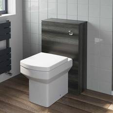 Grey Water Toilets Artis 500mm Bathroom Toilet BTW Furniture Unit Square Pan S/Close Seat Charcoal Grey