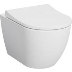 Vitra Kerala Round Smooth Flush Wall Hung Toilet Pan & Soft Close Seat