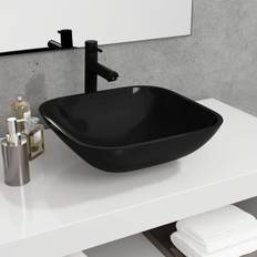 Bathroom Sinks vidaXL Basin Black Black