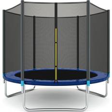 Gymax 8 feet Safety Jumping Round Trampoline with Spring Safety Pad