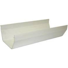 White FloPlast 114mm Square Line Gutter